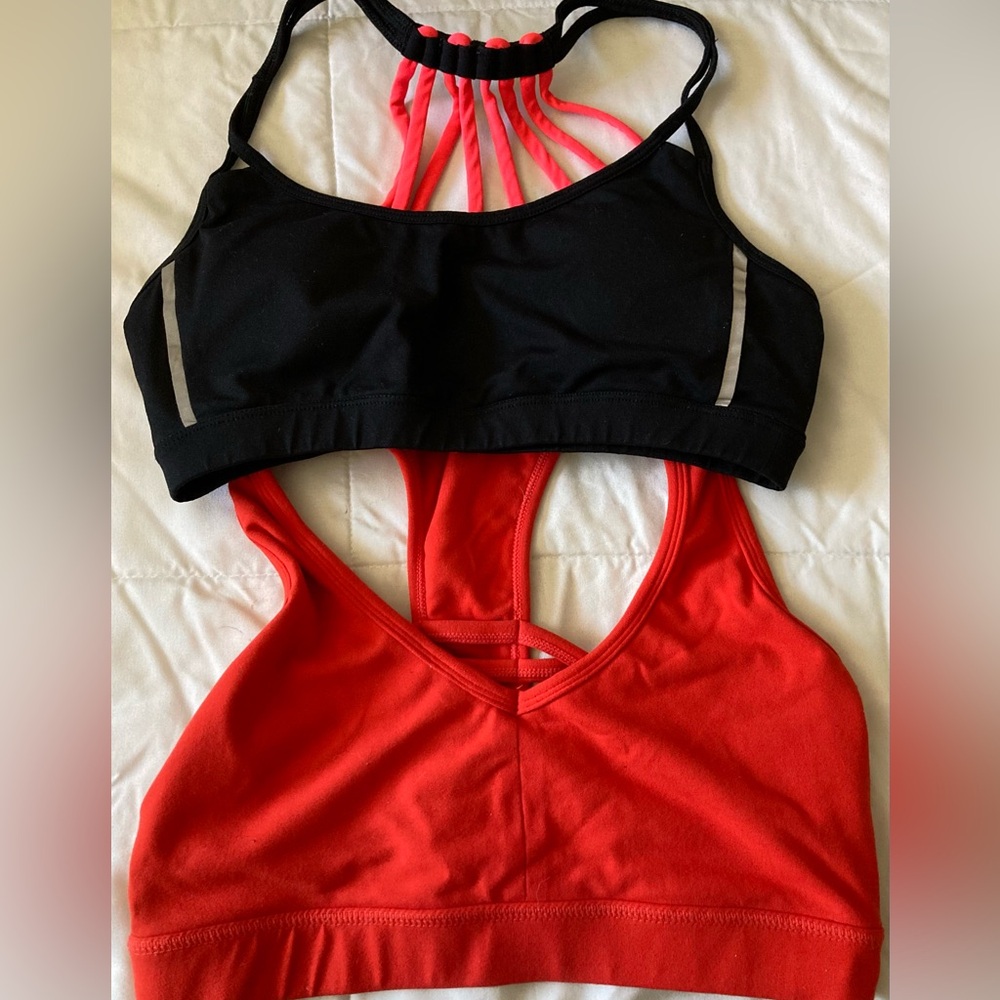 Black and Red Women's Sports Bra Bundle